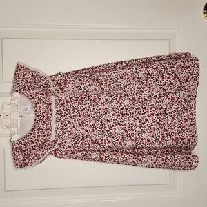Baby Gap Maroon Flower Flutter Sleeve Dress - Size 4